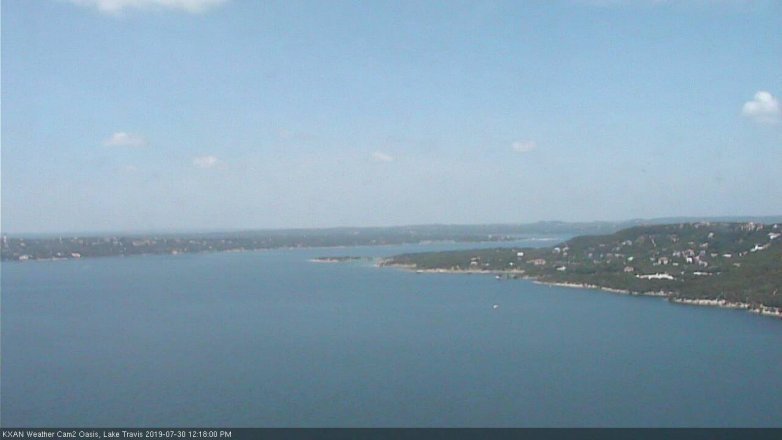 Lake Travis webcam, July 30, 2019 11:20 AM CT