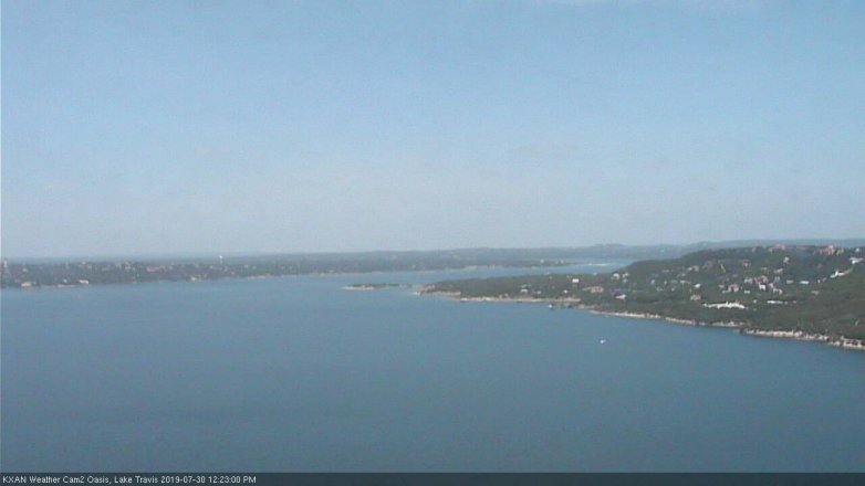 Lake Travis webcam, July 30, 2019 11:25 AM CT