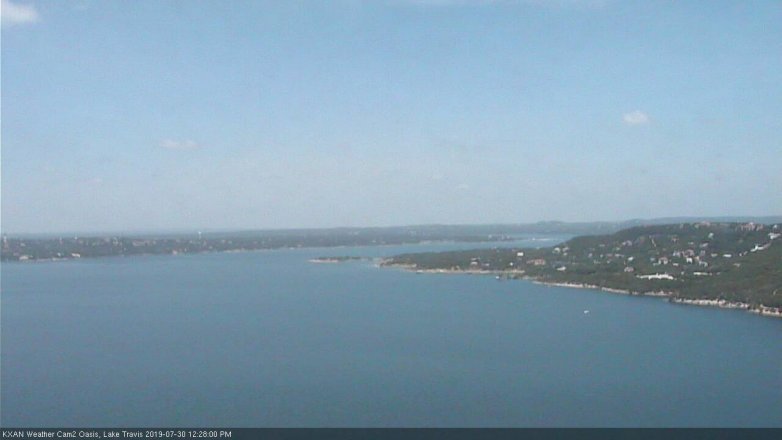Lake Travis webcam, July 30, 2019 11:30 AM CT