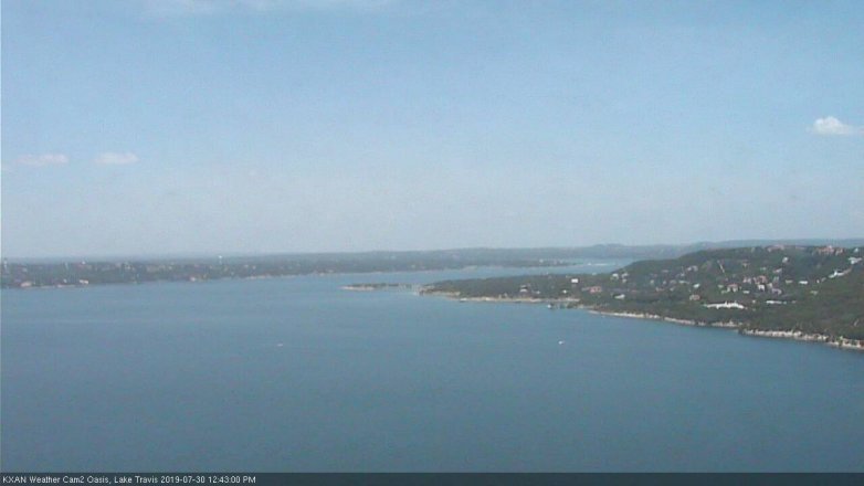 Lake Travis webcam, July 30, 2019 11:45 AM CT