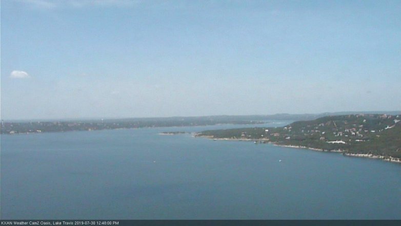 Lake Travis webcam, July 30, 2019 11:50 AM CT