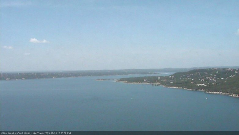 Lake Travis webcam, July 30, 2019 12:00 PM CT