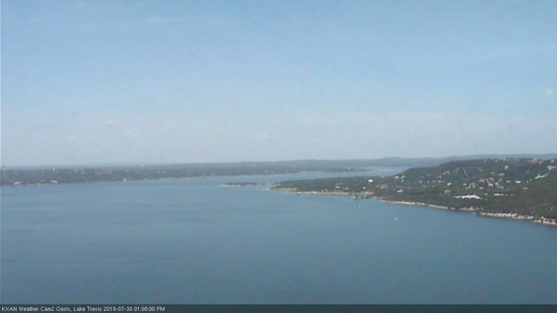 Lake Travis webcam, July 30, 2019 12:10 PM CT