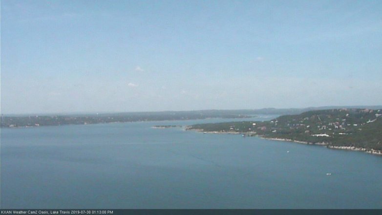 Lake Travis webcam, July 30, 2019 12:15 PM CT