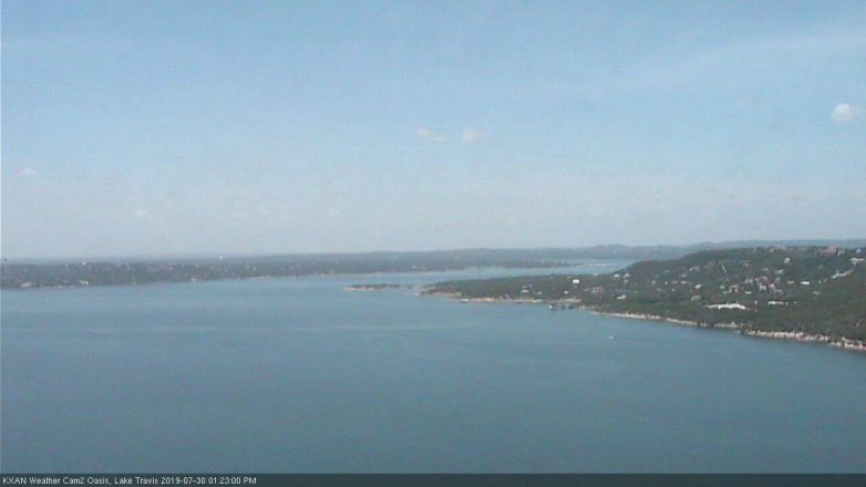 Lake Travis webcam, July 30, 2019 12:25 PM CT