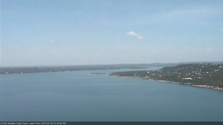 Lake Travis webcam, July 30, 2019 12:30 PM CT