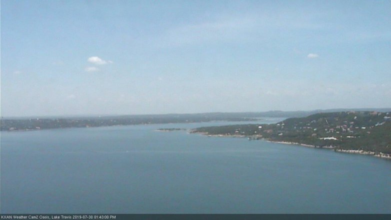 Lake Travis webcam, July 30, 2019 12:45 PM CT