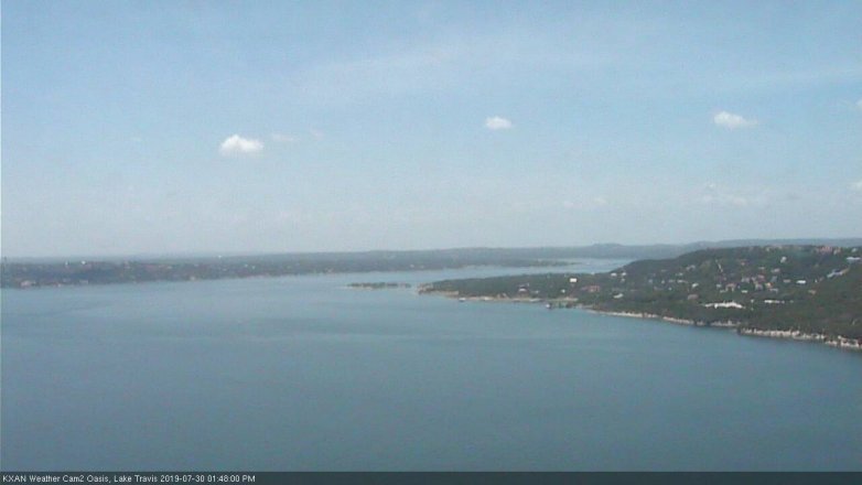 Lake Travis webcam, July 30, 2019 12:50 PM CT