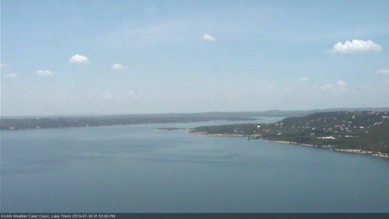 Lake Travis webcam, July 30, 2019 12:55 PM CT