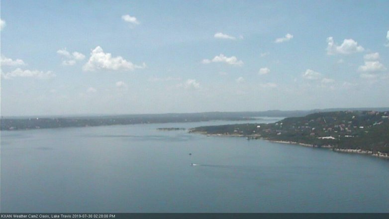 Lake Travis webcam, July 30, 2019 1:30 PM CT
