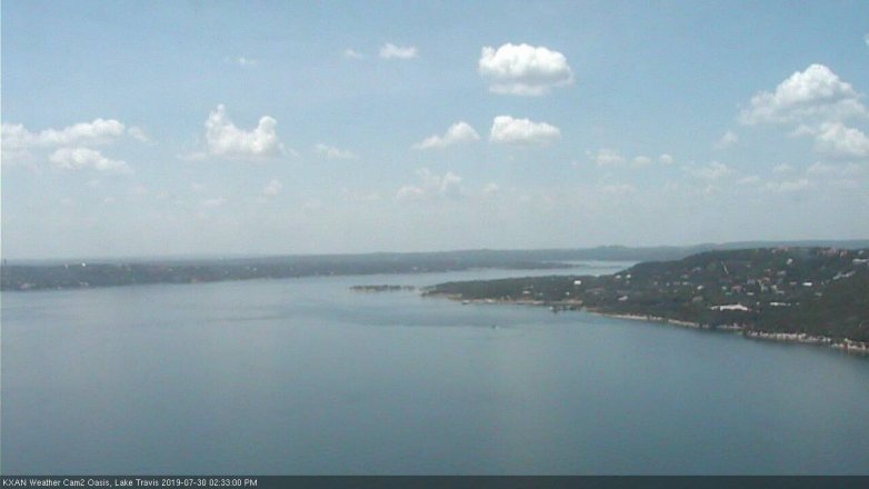 Lake Travis webcam, July 30, 2019 1:35 PM CT