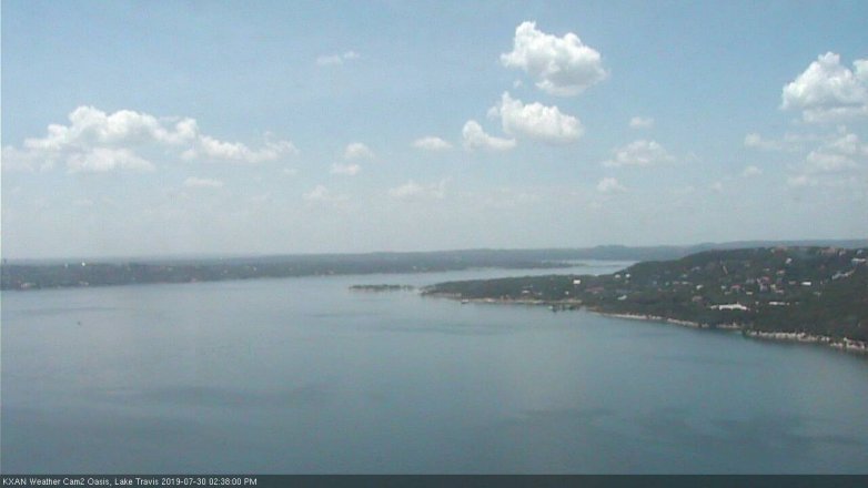 Lake Travis webcam, July 30, 2019 1:40 PM CT