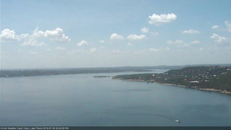 Lake Travis webcam, July 30, 2019 1:45 PM CT