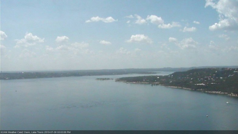 Lake Travis webcam, July 30, 2019 2:05 PM CT