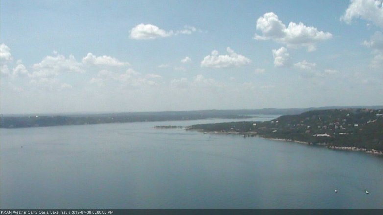 Lake Travis webcam, July 30, 2019 2:10 PM CT