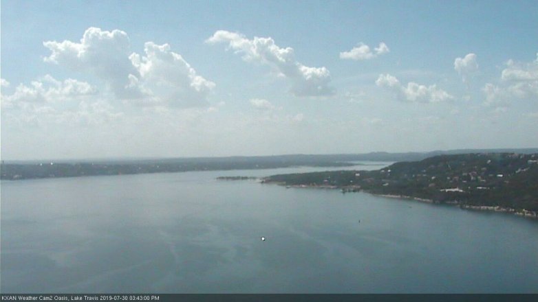 Lake Travis webcam, July 30, 2019 2:45 PM CT