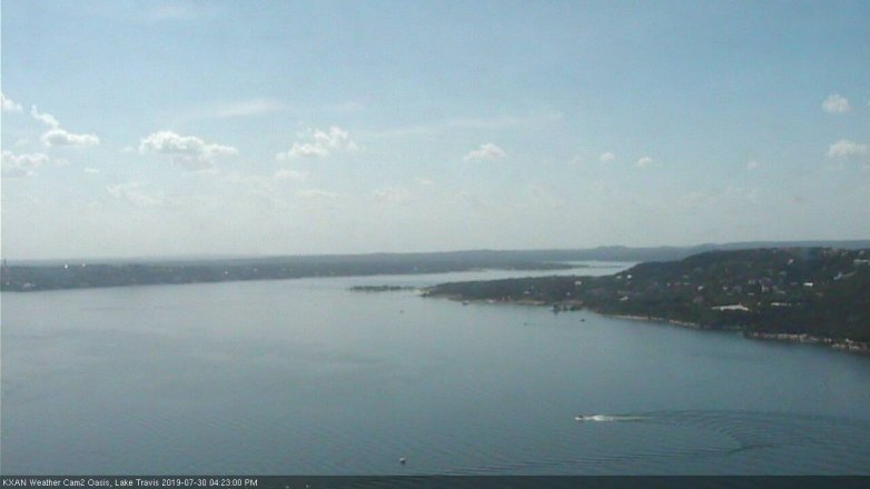 Lake Travis webcam, July 30, 2019 3:25 PM CT