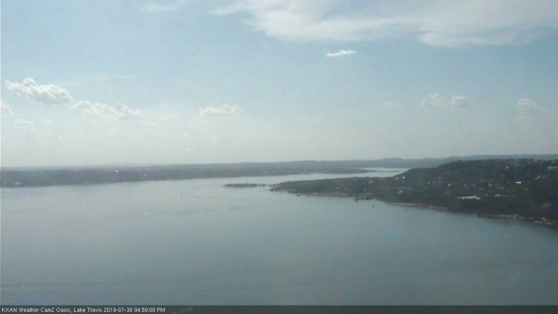 Lake Travis webcam, July 30, 2019 4:00 PM CT
