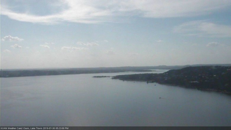 Lake Travis webcam, July 30, 2019 4:25 PM CT