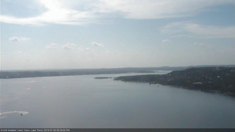 Lake Travis webcam, July 30, 2019 4:30 PM CT