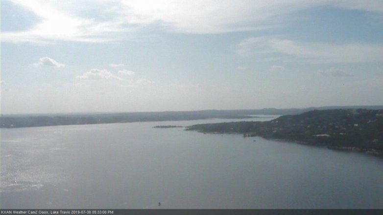 Lake Travis webcam, July 30, 2019 4:35 PM CT