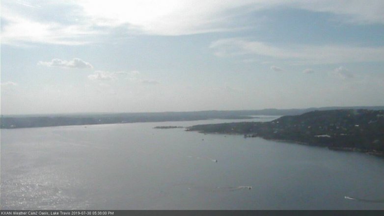 Lake Travis webcam, July 30, 2019 4:40 PM CT