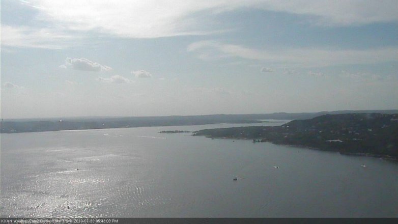 Lake Travis webcam, July 30, 2019 4:45 PM CT
