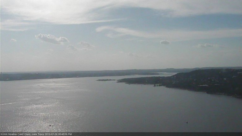 Lake Travis webcam, July 30, 2019 4:50 PM CT