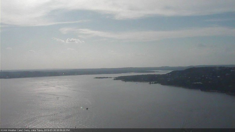 Lake Travis webcam, July 30, 2019 5:00 PM CT