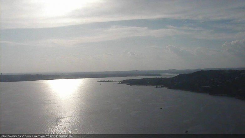 Lake Travis webcam, July 30, 2019 5:35 PM CT