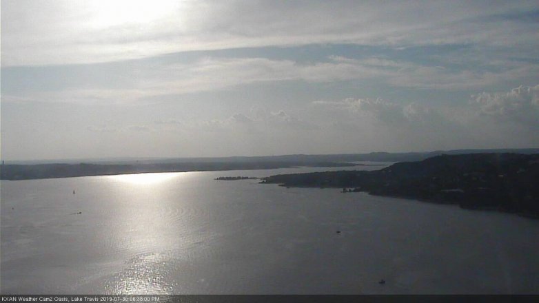Lake Travis webcam, July 30, 2019 5:40 PM CT