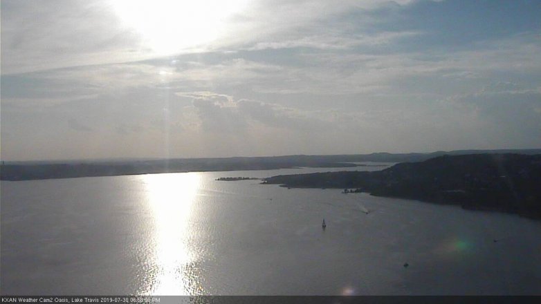 Lake Travis webcam, July 30, 2019 6:00 PM CT