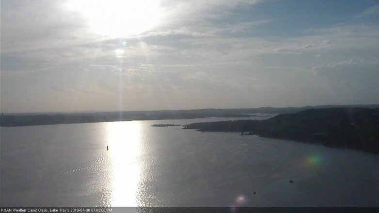 Lake Travis webcam, July 30, 2019 6:05 PM CT