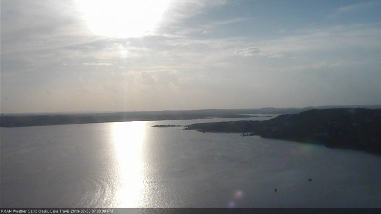 Lake Travis webcam, July 30, 2019 6:10 PM CT