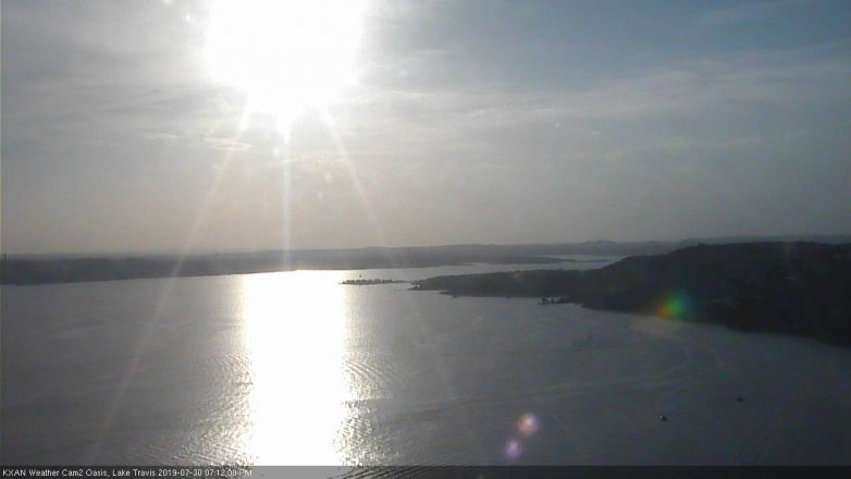 Lake Travis webcam, July 30, 2019 6:15 PM CT