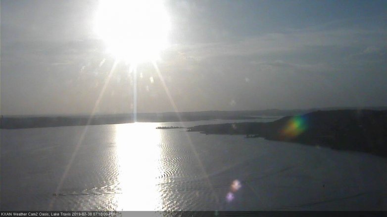 Lake Travis webcam, July 30, 2019 6:20 PM CT