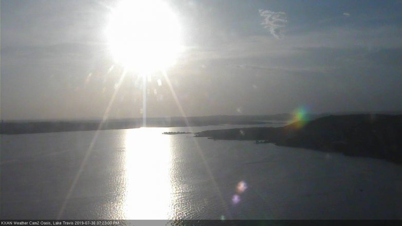 Lake Travis webcam, July 30, 2019 6:25 PM CT