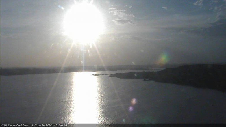 Lake Travis webcam, July 30, 2019 6:30 PM CT