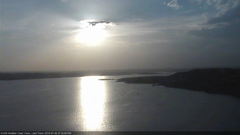 Lake Travis webcam, July 30, 2019 6:35 PM CT