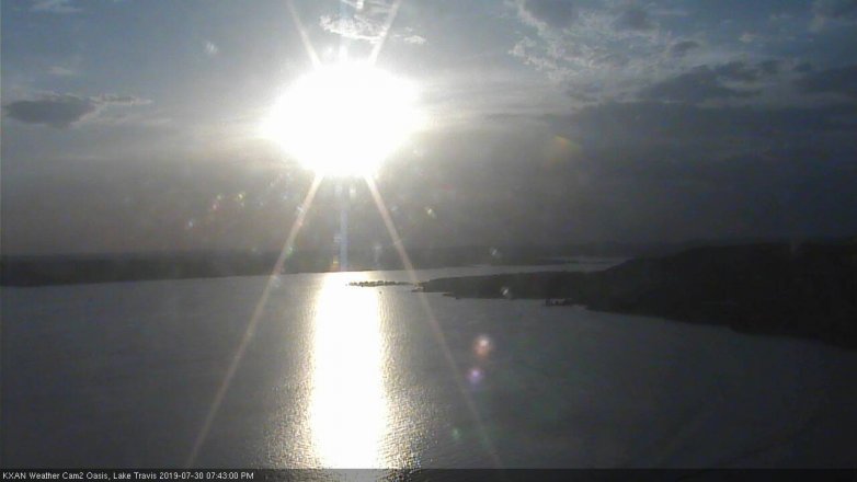 Lake Travis webcam, July 30, 2019 6:45 PM CT