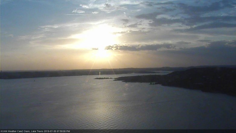 Lake Travis webcam, July 30, 2019 7:00 PM CT