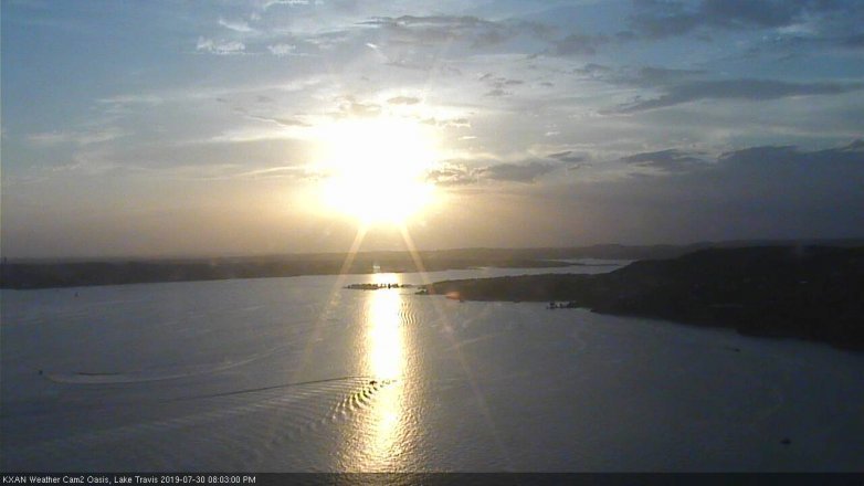 Lake Travis webcam, July 30, 2019 7:05 PM CT