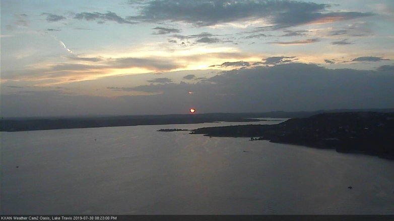 Lake Travis webcam, July 30, 2019 7:25 PM CT
