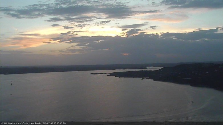 Lake Travis webcam, July 30, 2019 7:35 PM CT
