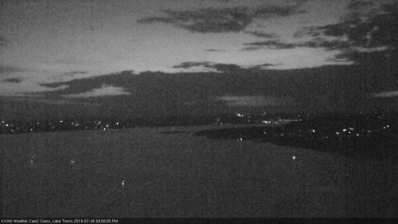Lake Travis webcam, July 30, 2019 8:10 PM CT
