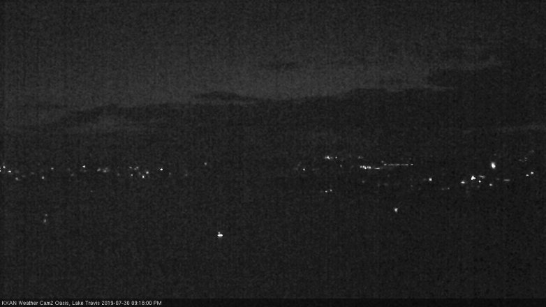 Lake Travis webcam, July 30, 2019 8:20 PM CT