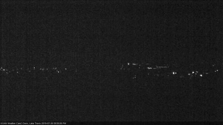 Lake Travis webcam, July 30, 2019 9:00 PM CT