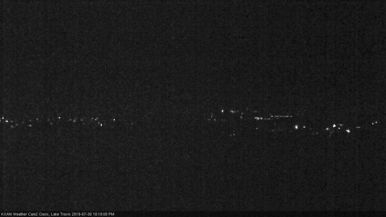 Lake Travis webcam, July 30, 2019 9:20 PM CT