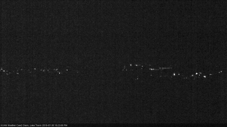 Lake Travis webcam, July 30, 2019 9:25 PM CT