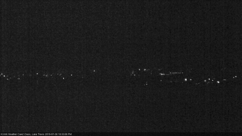 Lake Travis webcam, July 30, 2019 9:35 PM CT